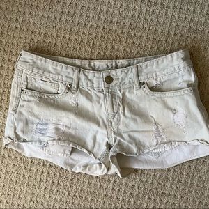 Express light wash denim shorts